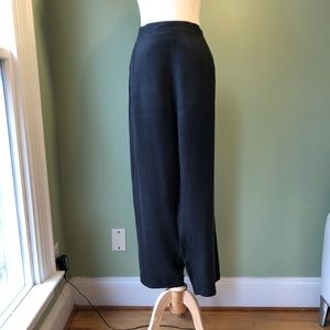 Black Wide-Leg Women's Pants